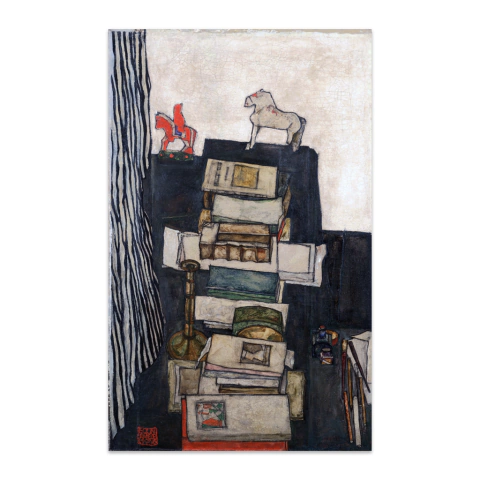 Naturaleza muerta con libros