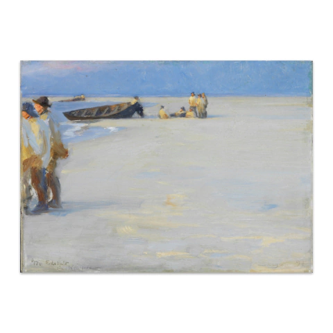 Pescadores en la playa del norte