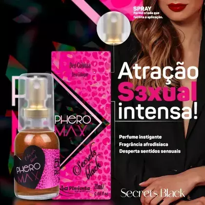 Phero Max Secrets Black Deo Colônia Feminina com Feromônios - comprar online