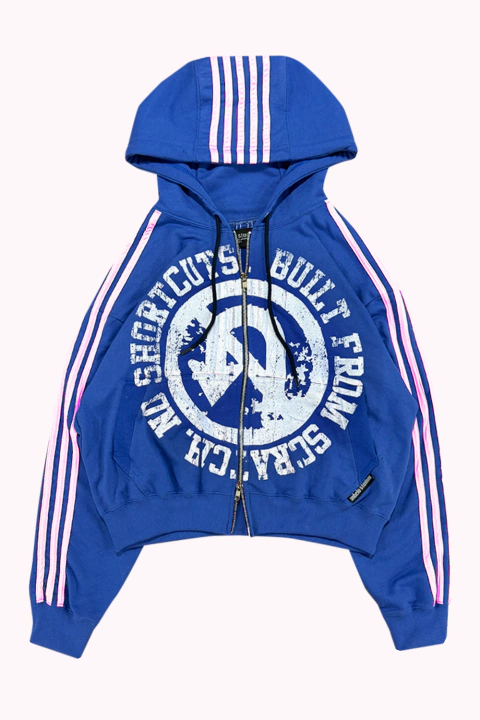 ZIP HOODIE "SHORTCUT" [BLUE] - comprar online