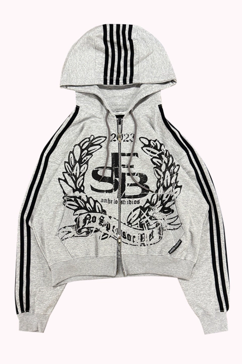ZIP HOODIE "IMPACT" [GREY] - comprar online