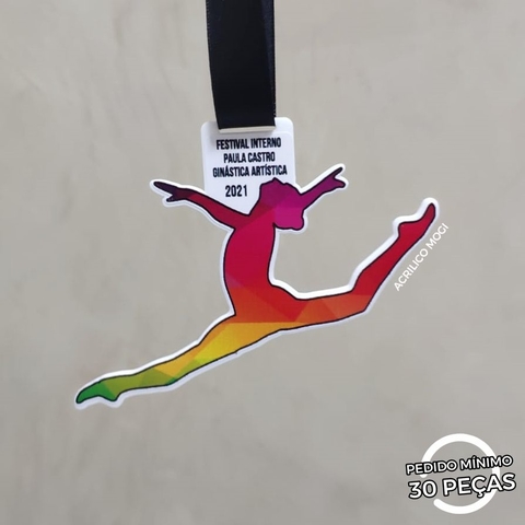 Medalha Acrílico Ginástica Personalizada