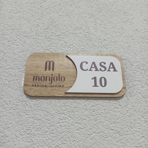 Placa Madeira MDF Personalizada Escritório 20x15