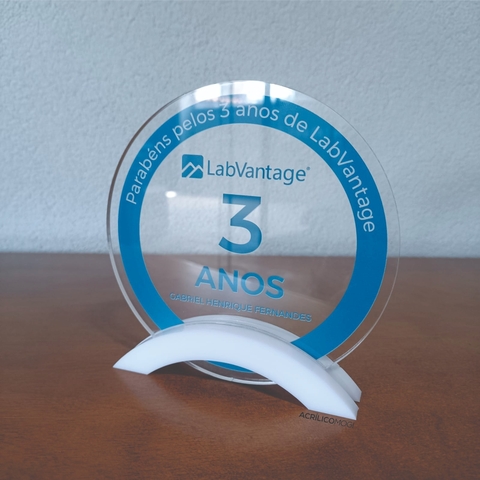 Troféu placa tempo casa