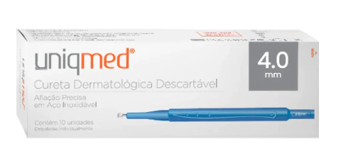 CURETA DERMATOLOGICA DESCARTÁVEL 4.0MM - PCT 01 UND.