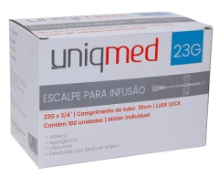 ESCALPE P/ INFUSÃO 23G - CX 100 UND.