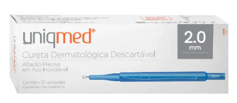 CURETA DERMATOLOGICA DESCARTÁVEL 2.0MM - PCT 01 UND.