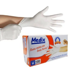 LUVA LATEX COM PÓ MEDIX - CX 100 UND - comprar online