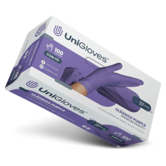 LUVA LÁTEX COM PÓ CLASSICO PURPLE PREMIUM QUALITY - CX 100 UND. - comprar online