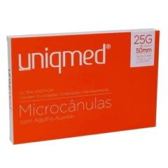 MICROCANULA UNIQMED 25G X 50MM C/ AGULHA AUXILIAR - CAIXA C/ 12 UND - comprar online