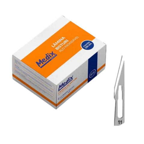 LAMINA DE BISTURI N11 C/100 UN CARBONO