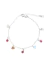Pulseira Coração e Cristais Rosa - Prata 925