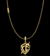 CORRENTE CADEADO 2MM 6,2G + PINGENTE ESCUDO FÉ 3x2,5CM - BANHADO A OURO 18K