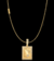 CORRENTE CADEADO 2MM 6,2G + PINGENTE PLACA FÉ P CRAVEJADO 2,5X2CM - BANHADO A OURO 18K