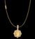CORRENTE CADEADO 2MM 6,2G + PINGENTE MEDALHA DETALHADA CRISTO CRAVEJADO 2,5x2,5cm- BANHADO A OURO 18K
