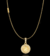 CORRENTE CADEADO 2MM 6,2G + PINGENTE MEDALHA CRISTO CRAVEJADA - BANHADO A OURO 18K