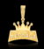 PINGENTE COROA REVOADA - BANHADO A OURO 18K