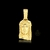 PINGENTE FACE CRISTO M - 4X2,5CM - BANHADO A OURO 18K