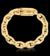PULSEIRA CADEADO 10MM 50G - BANHADO A OURO 18K
