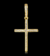 PINGENTE CRUZ LISA CRAVEJADA - BANHADO A OURO 18K - comprar online