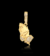 PINGENTE MÃOS CRAVEJADA - 3X2CM - BANHADO A OURO 18K - comprar online