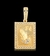 PINGENTE PLACA FÉ P CRAVEJADO 2,5X2CM - BANHADO A OURO 18K