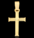 PINGENTE CRUZ M - 4X2,7CM - BANHADO A OURO 18K