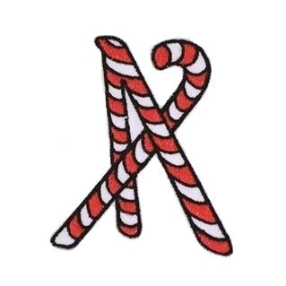 Patch Termocolante Bastões de Natal - 7,50x 6,50cm