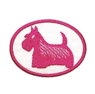 Patch Termocolante Logo Cachorro Rosa - 4,2 x 5,6 cm