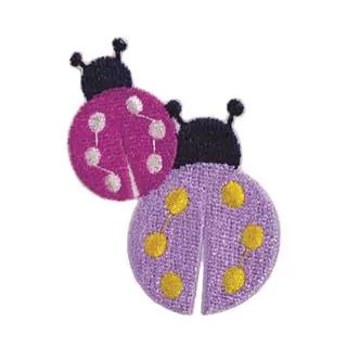 Patch Termocolante Joaninhas Rosa e Roxa - 6,5 x 5,5 cm