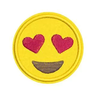 Patch Termocolante Emoji Apaixonado - 5,7 x 5,7 cm