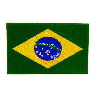 Patch Termocolante Bandeira do Brasil - 6,2 x 10,0 cm