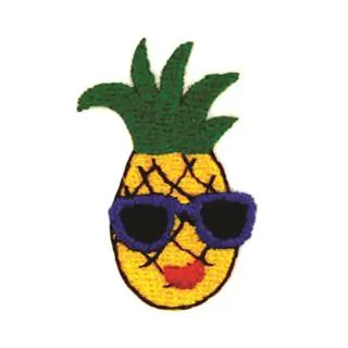 Patch Termocolante Abacaxi com Óculos Escuro - 4,0 x 2,5cm