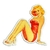 Patch Termocolante Mulher Loira - 9,00 x 9,70cm