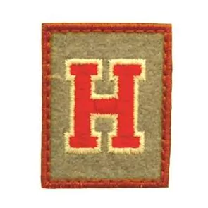 Patch Termocolante Brasão Letra H - 4,6 x 3,6cm