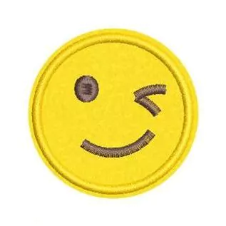 Patch Termocolante Emoji Piscando - 5,7 x 5,7 cm