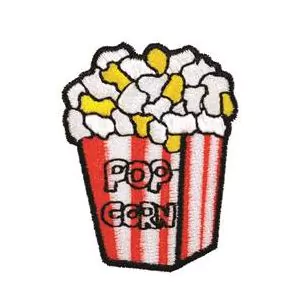Patch Termocolante Pipoca Pop Corn - 6,9 x 5,3cm