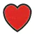 Patch Termocolante Coração Vermelho - 4,5 x 4,5cm