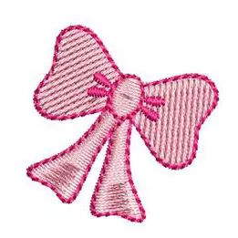 Patch Termocolante Laço Rosa - 3,7 x 3,7cm