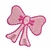 Patch Termocolante Laço Rosa - 3,7 x 3,7cm