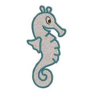 Patch Termocolante Cavalo Marinho - 9,5 x 7,0 cm