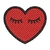 Patch Termocolante Coração de olhos fechados - 3,5 x 4,0cm
