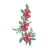 Patch Termocolante Flor Vermelha - 24,4x 13,8cm
