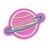 Patch Termocolante Saturno cor de Rosa - 3,70 x 5,10cm