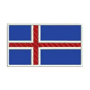 Patch Termocolante Bandeira da Islandia - 4,10x 7,20cm