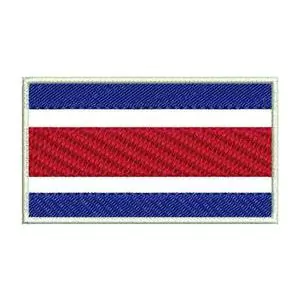 Patch Termocolante Bandeira da Costa Rica - 4,10x 7,20cm