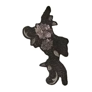 Patch Termocolante Flor Escura - 26,0 x 15,7cm