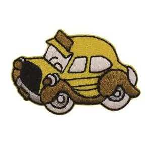 Patch Termocolante Carrinho Amarelo - 3,90x 6,00cm