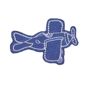 Patch Termocolante Avião Azul - 4,80x 6,80cm
