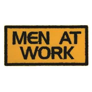 Patch Termocolante Men At Work - 3,5 x 7,1cm